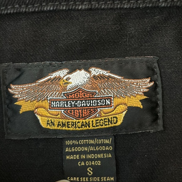 Harley Davidson women’s denim jacket, black size small - Picture 2 of 6